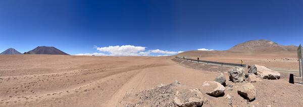 Contemplating view on the road to Cerro Toco, CONDOR site